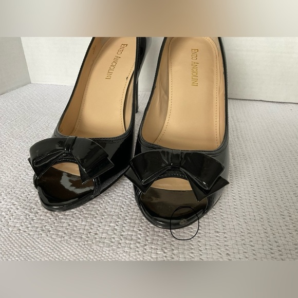 Enzo Angiolini Black Patent Leather Stiletto Heels - Picture 3 of 12